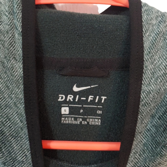 NIKE Dri-Fit Women's Pullover Hoodie Fleece Lined Heathered Green Size Small - Picture 3 of 10
